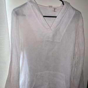 White Linen Pullover